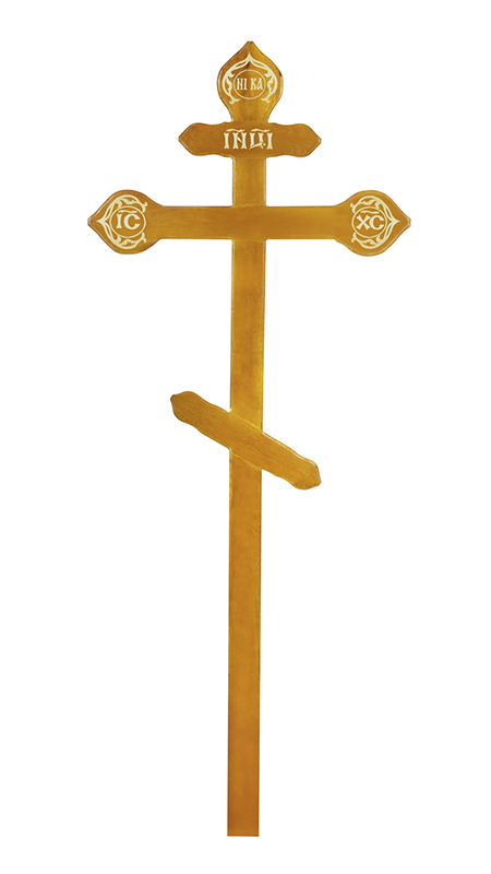 Крест сосновый КДС-15 «Фигурный» светлый