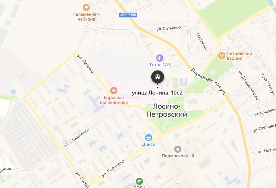 Карта проезда к моргу: Морг Лосино-Петровской СМЭ