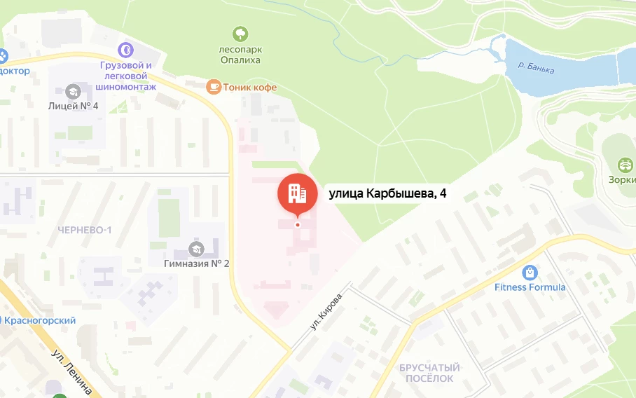 Карта проезда к моргу: Морг Красногорской городской больницы № 1