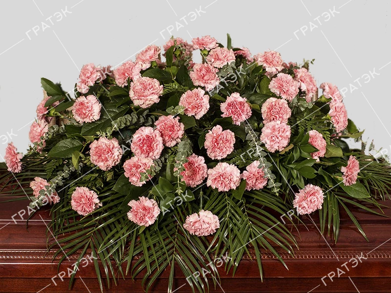 Кремационная композиция из живых цветов №15
