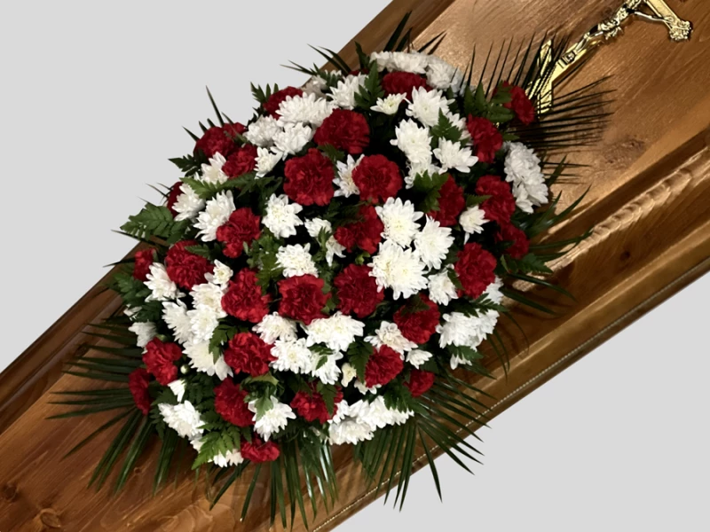 Кремационная композиция из живых цветов №3