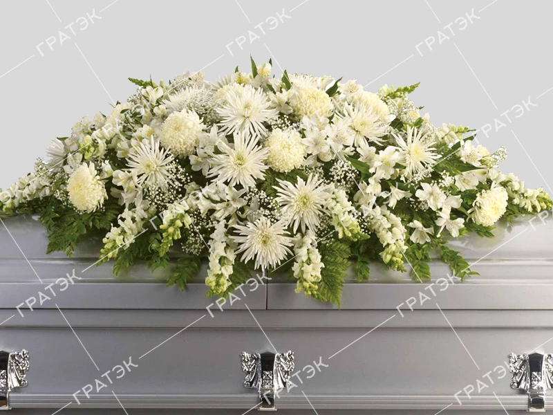 Венок на гроб (флоретка) букет живые цветы №4