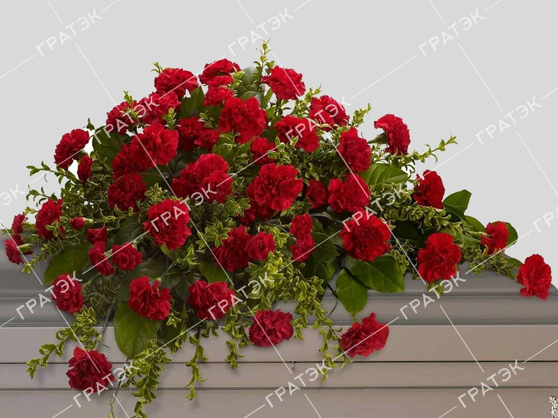 Венок на гроб (флоретка) букет из живых цветов №6