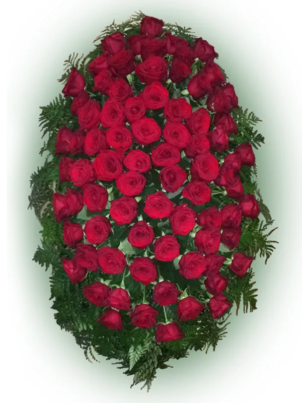 Венок из живых цветов на похороны №4
